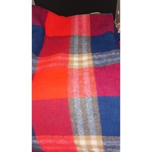 Vintage TROY LEISURE Plaid Blanket wFringe, 54 x 68 Includes Padded Case